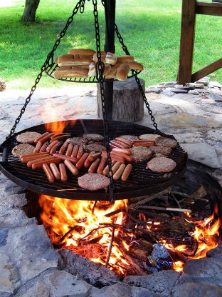 BBG grill over a Fire Pit